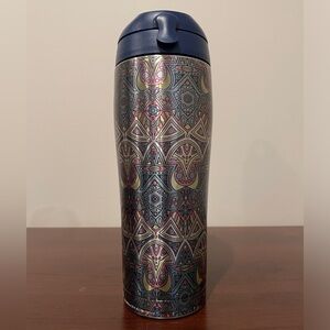 *LIKE NEW* Ivory Ella Mosaic Print 24 oz Tervis Water Bottle with lid